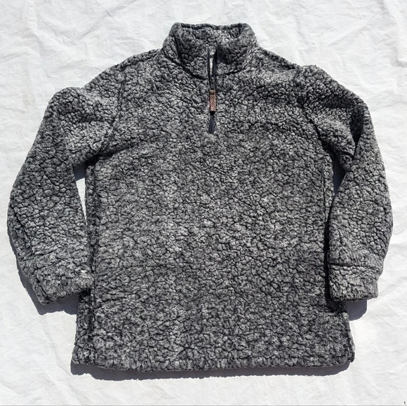 Weatherproof Vintage Sherpa Grey 1/4 Zip Up Sweater Cozy - Woman's Medium - Picture 1 of 5